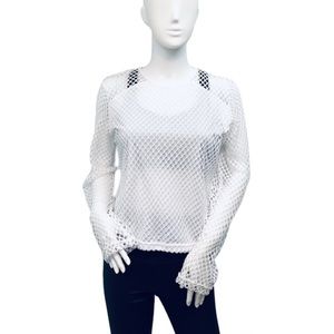 Vintage | Fresh Fishnet Long Sleeve Top